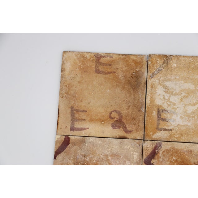 19th Century Set of Four Tiles Depicting a Couple, Portuguese For Sale - Image 9 of 10