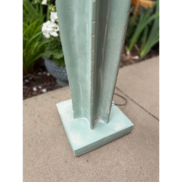 Turquoise Vintage Alsy Turquoise Saguaro Cactus Floor Lamp – 60.5” Tall – Organic Modern For Sale - Image 8 of 8