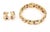 Bracelet Earring Multicolor Stones 18k Yellow Gold Cushion Link set - 3 Pieces For Sale In Miami - Image 6 of 10