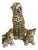 Italian Ceramic Leopard Family Figures, 1960s, Set of 3 For Sale
