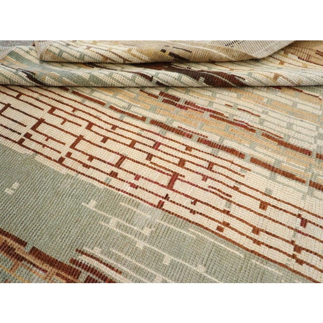 Ivory Galerie Shabab Collection Mid-20th Century Handmade French Art Deco Small Room Size Carpet For Sale - Image 8 of 8