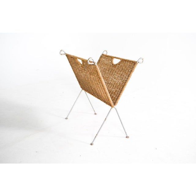 1960s Paper and Metal Folding Magazine Rack, 1960s For Sale - Image 5 of 7