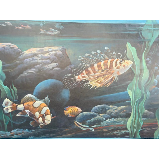 1970s Large Contemporary Coastal Painting, Framed For Sale - Image 5 of 7