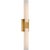 Kelly Wearstler for Visual Comfort Signature Covet 28" Double Bath Light in Antique-Burnished Brass with Alabaster For Sale
