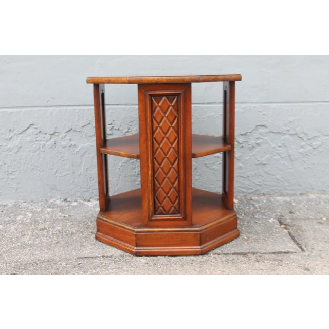 1970s 1970s Vintage Mid Century Modern Petite Burl Occasional Table For Sale - Image 5 of 9