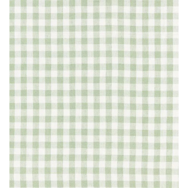 Traditional The House of Scalamandré Swedish Linen Check Fabric, Willow For Sale - Image 3 of 3