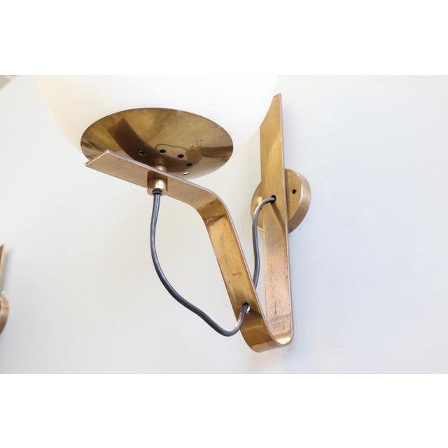 Metal Four Wall Lights Model B464 by Sergio Asti for Candle, 1968, Set of 2 For Sale - Image 7 of 18