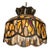 Antique Folk Art Stained Glass Pendant Fixture For Sale