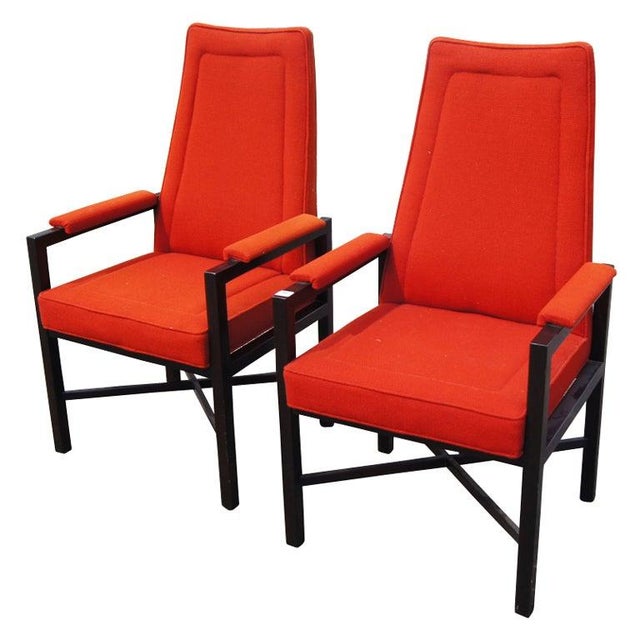 Wood Pair of Roger Sprunger Jack Larsen Dunbar Guest Chairs For Sale - Image 7 of 7