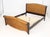 Rattan and Ebonized Wood Queen Sleigh Bed Frame For Sale In New York - Image 6 of 11