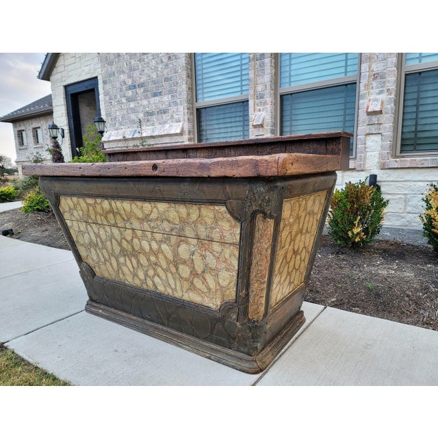 Olive 18th Century Spanish Colonial Church Mission Altar Table Now Sideboard For Sale - Image 8 of 12