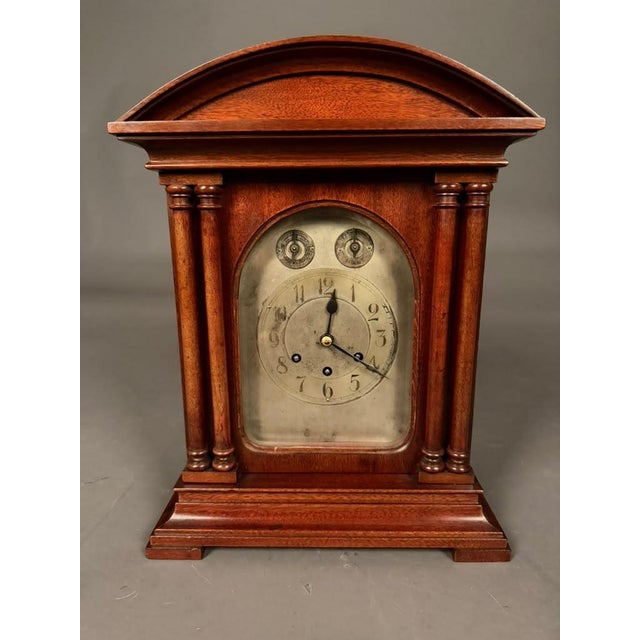 Gustav Becker German Mahogany Bracket Clock With Time, Strike & Chime, Circa 1920 For Sale - Image 12 of 16