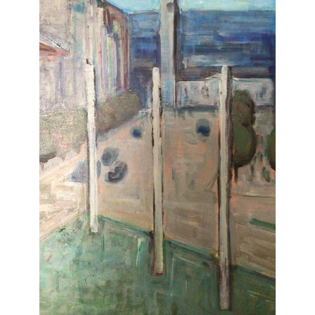 Finnish Artist, View of Tampere, 1960s, Oil on Canvas For Sale - Image 6 of 13