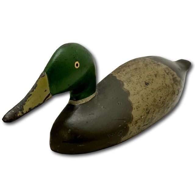 Very Rare & Unique Antique Cast Iron Duck Hunting Decoy Motif Flat Back Style Doorstop - Circa 1920s For Sale - Image 4 of 18