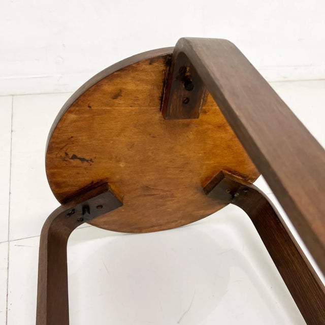 1980s Tripod Stool Iconic Design Style of Alvar Aalto Denmark For Sale - Image 9 of 10