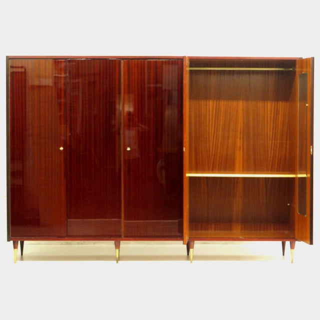 1960s Large Mid-Century 5-Door Wardrobe in Mahogany, 1960s For Sale - Image 5 of 10