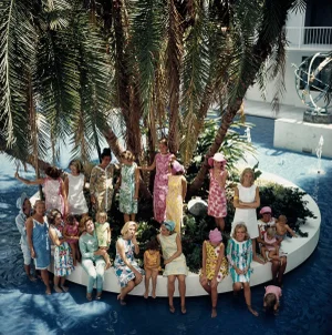 Slim Aarons 'Lilly Pulitzer and Her Designs' 40x40 C-Type Archival Photographic Print From Getty