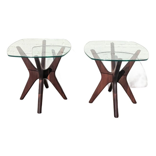 Pair of Mid Century Modern Attributed to Adrian Pearsall Jacks Side Tables For Sale