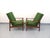 Vintage Scandinavian Chairs in Teak and Green Fabric, 1960s, Set of 2 For Sale - Image 4 of 18