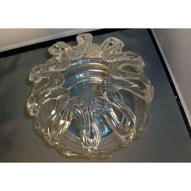 19th Century American Blown Glass Bride's Bank, Wedding Basket or Flower Frog For Sale - Image 4 of 7