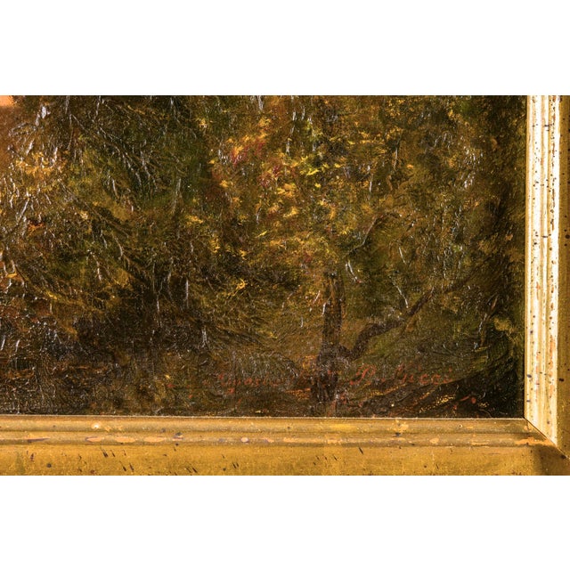 Late 19th Century Italian Signed Neapolitan Landscape, 1860s, Painting Oil on Canvas For Sale - Image 5 of 8