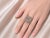 Art Deco Late 20th Century 18K White Gold Brown Diamond Aquamarine Morganite Huge Ring, Size 7.5 For Sale - Image 3 of 3