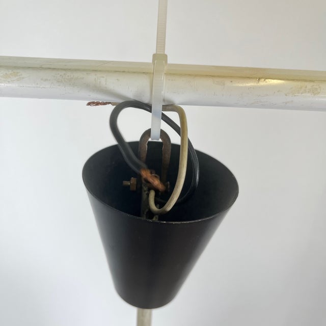 Mid-Century Modern Pendant Light in Glass and Metal Rod, 1970s For Sale - Image 11 of 16