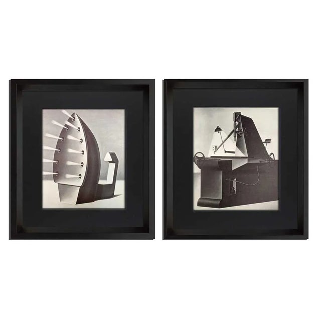 Black Konrad Klapheck "Fanatique & La Mére.." Lithograph Ltd. Ed. W/Frame - Set of 2 For Sale - Image 8 of 8