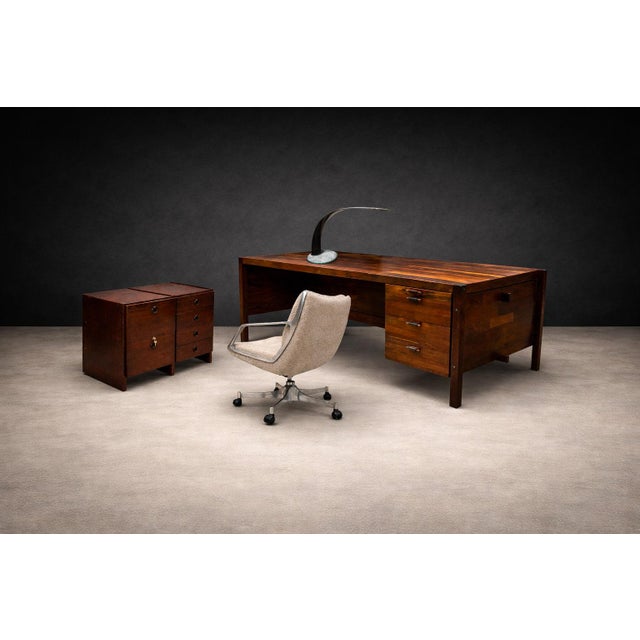 Mid-Century Modern Geraldo De Barros Brazilian Modern Office Cabinet in Rosewood, Hobjeto, 1970s(Sold Individually) For Sale - Image 3 of 15