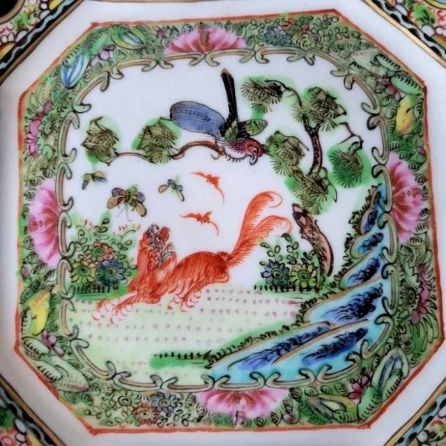 アンティーク　チャイナ　ローズメダリオン ２枚　Chinese Rose Mid 20th Century Chinese Rose Medallion Garden Stool – House