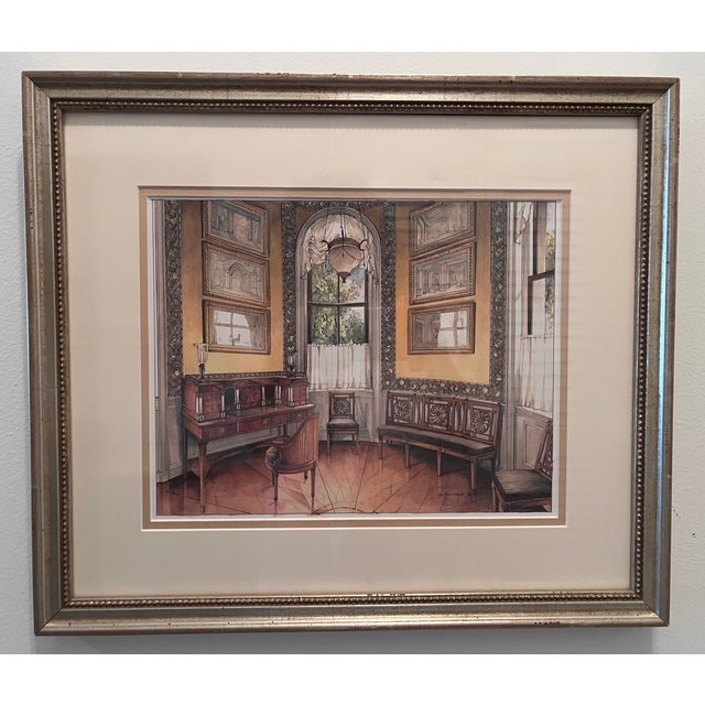 Realism James Steinmeyer Custom Framed Interiors Watercolor Print For Sale - Image 3 of 7