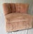 Art Deco Art Deco Swivel Club Chair Blush Pink Velvet Curved Back, Usa, 1950s For Sale - Image 3 of 7