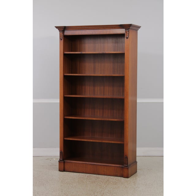 Brown English Style Walnut Open Bookcase For Sale - Image 8 of 11