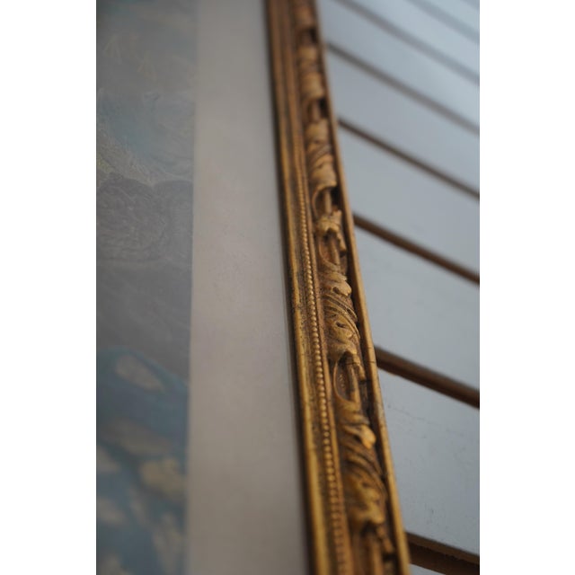 Pair Stunning Vintage French Royalty Framed Colored Engravings For Sale - Image 9 of 15