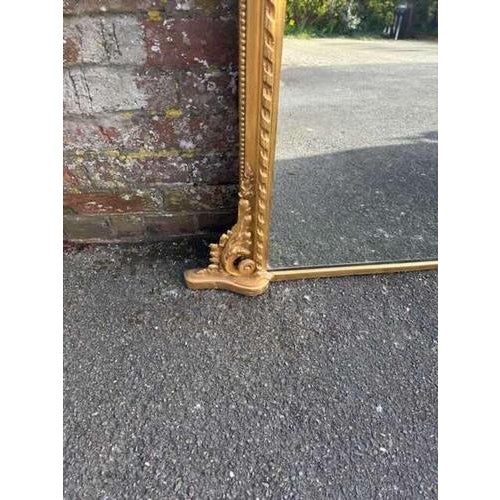 Large Antique English Arched Top Gilt Rope Twist Overmantle Mirror, 19th Century For Sale - Image 6 of 9