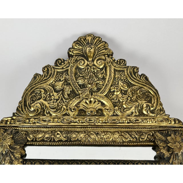 1930s Vintage Mirror with Hooks, 1930s For Sale - Image 5 of 11