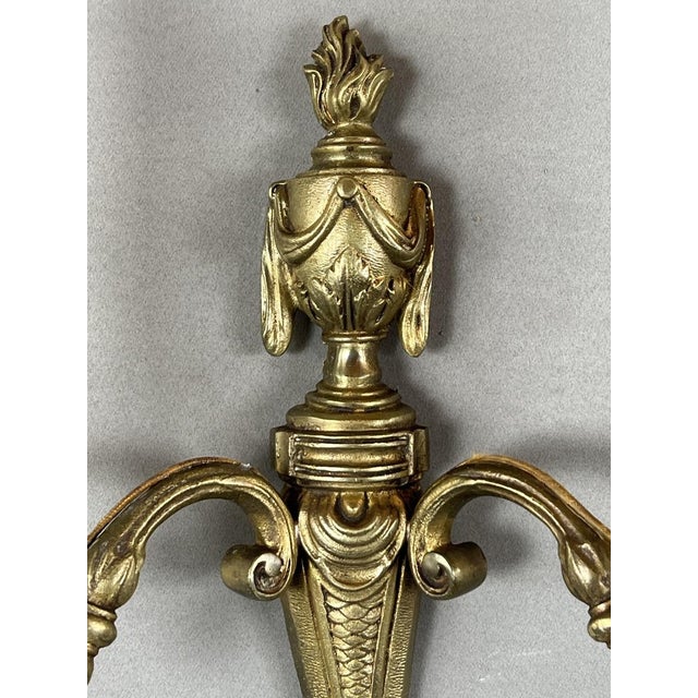 20th Century Louis XVI Bronze Wall Sconces, Set of 4 For Sale - Image 5 of 8