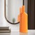 Orange Valencia Askewed Short Bottle Vase For Sale - Image 10 of 11