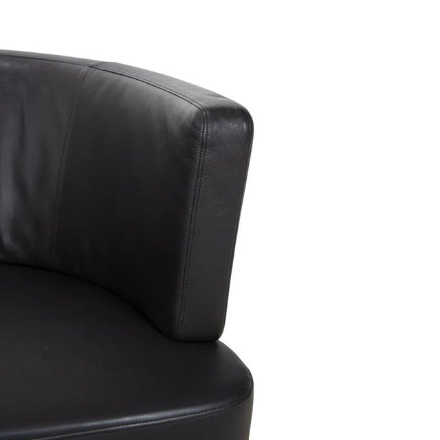 Ishino Swivel Lounge Chair in Anthracite Leather from Walter Knoll / Wilhelm Knoll For Sale - Image 6 of 15