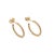 18k Yellow Gold 0.63ctw Pave Diamond and Ruby Open Hoop Earrings, A Pair For Sale - Image 4 of 8