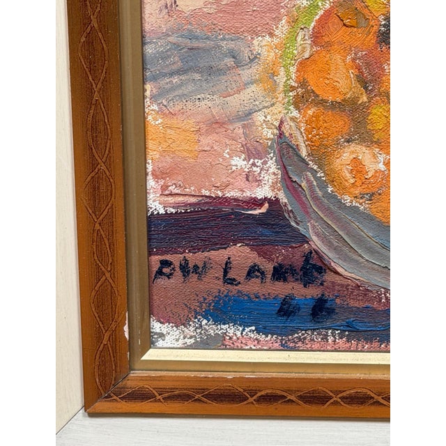 Gold 1946 P. W. Lamb South African Impressionist Durban Market Oil Painting For Sale - Image 8 of 18