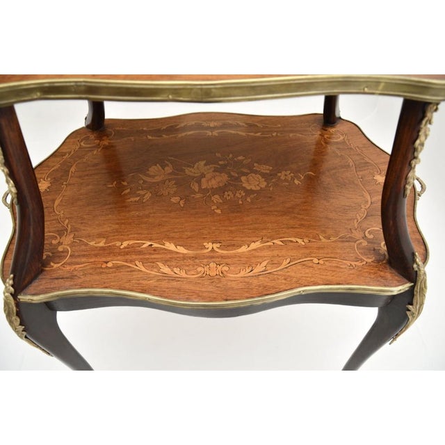 French Inlaid Walnut Etagere, 1870s For Sale - Image 10 of 11