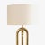 Mid-Century Tubular Polished Brass Accent Floor Lamp With Walnut Base For Sale - Image 4 of 9