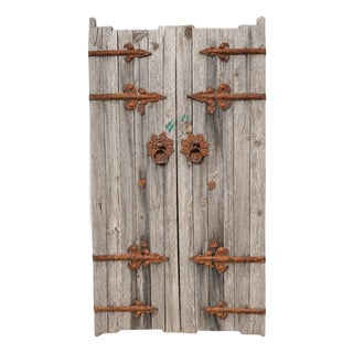 Antique Chinese Wood & Iron Doors For Sale