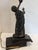 Antique Bronze Lamp Featuring a Girl Holding a Dove by A. Messina For Sale - Image 14 of 14