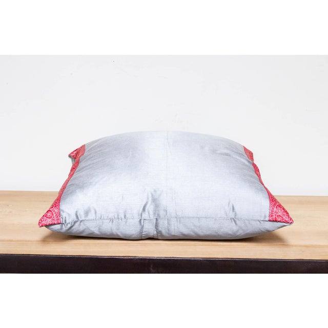 1990s Thunder Cloud Festive Silk Euro Pillow Cover For Sale - Image 5 of 7