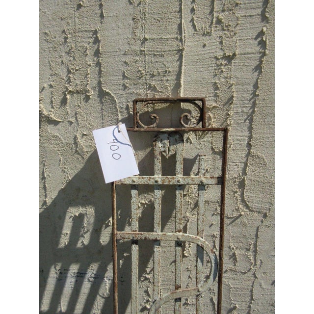 Victorian Antique Victorian Iron Gate Window Panel Fence Architectural Salvage Door #400 For Sale - Image 3 of 6