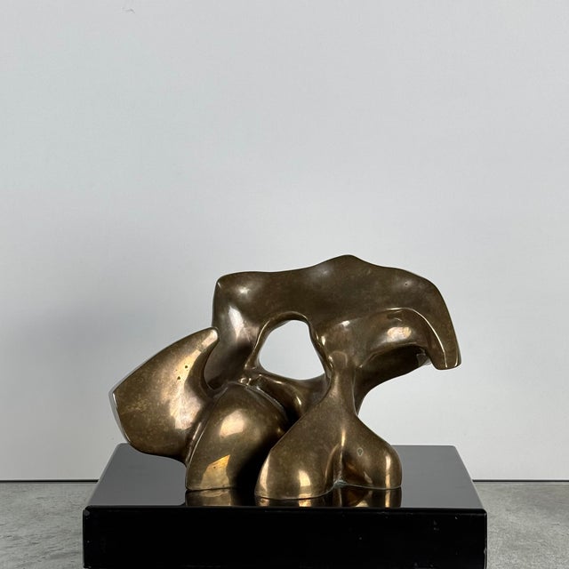 Abstract 1990s Patinated Bronze Abstract Sculpture by Sy Rosenwasser For Sale - Image 3 of 8