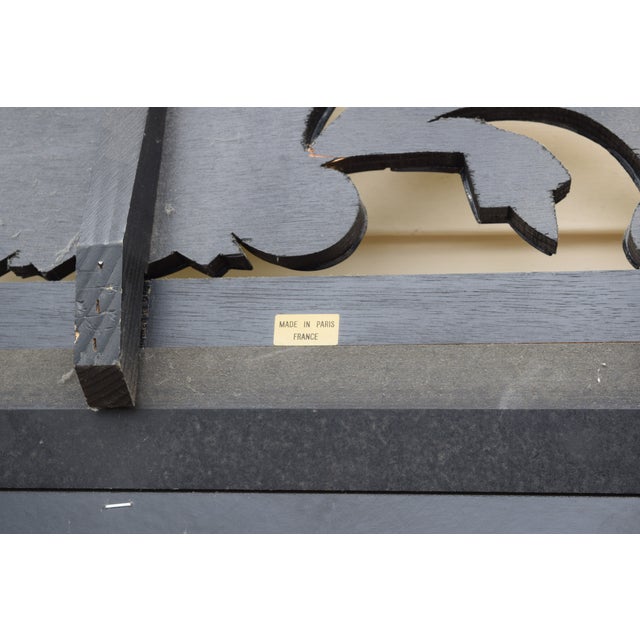 Antique Venetian Mirror Wall Glass Frameless Clear Crown Vanity Paris France For Sale - Image 10 of 11