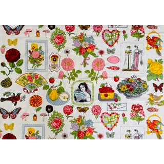 Vintage Gloria Vanderbilt Fabric - 1 Yard Plus For Sale